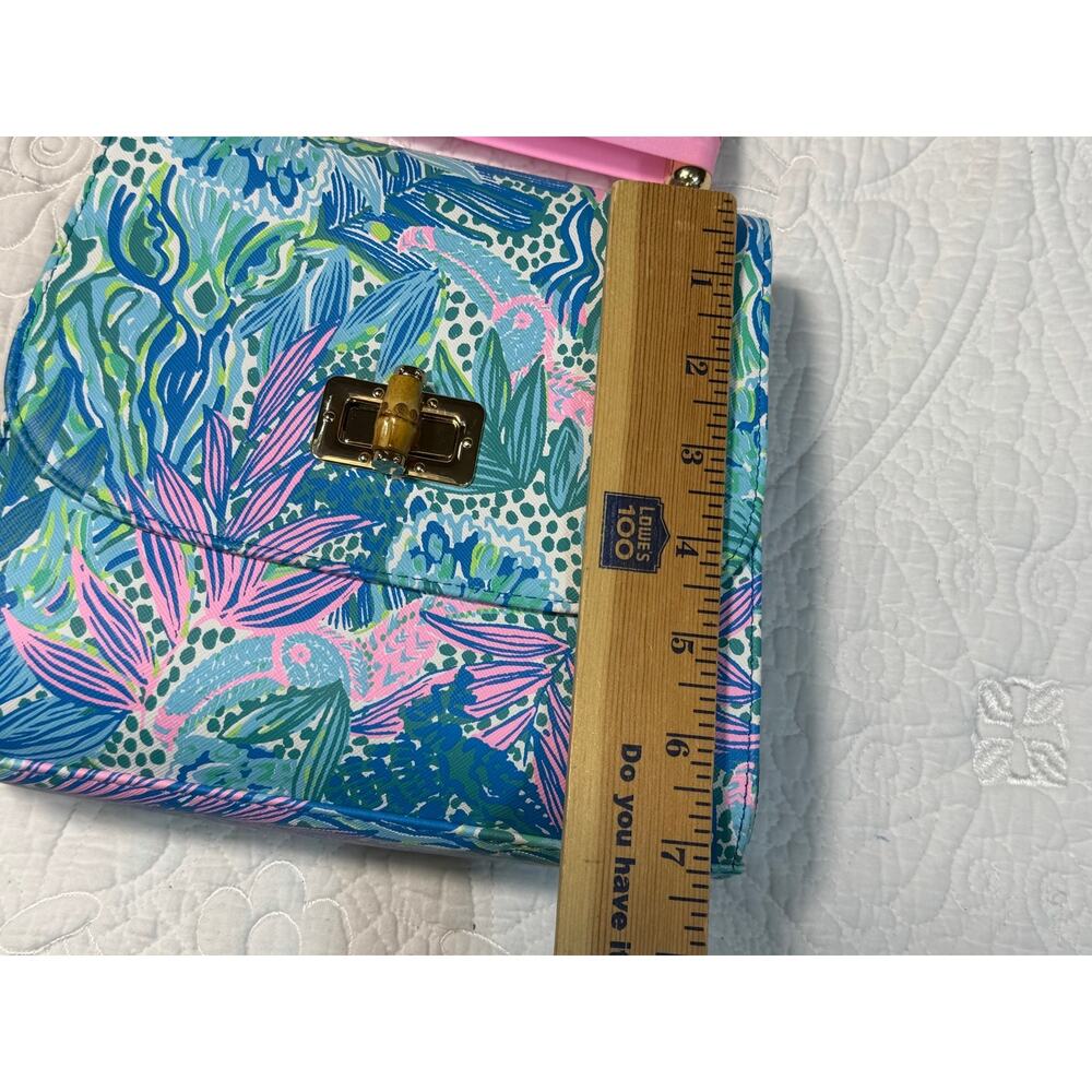 NWOT Lilly Pulitzer Women Blue/Pink Holiday In The Sun Bag Wallet Purse Set - Picture 7 of 12